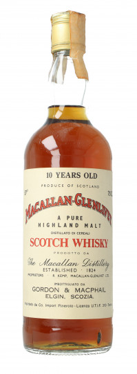 Macallan Glenlivet  Speyside  Scotch Whisky 10 Year Old Bottled 70's-80's 75cl 57% Gordon MacPhail  -Pinerolo Import Guaranteed original 100%