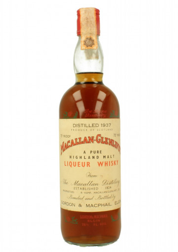 Macallan Glenlivet   Speyside Scotch Whisky 37 Year OLD 1937 - Bot.70's-80's 75cl 43% Gordon MacPhail  -Flower painted edition
