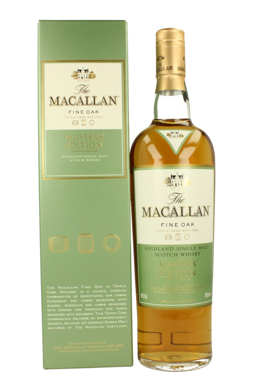 Macallan Masters Edition 700ml 40 Ob Fine Oak Products Whisky Antique Whisky Spirits