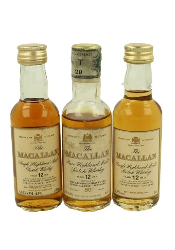 MACALLAN  miniature 12yo 3x 5cl  OB