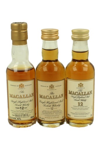 MACALLAN  miniature 12yo 3x 5cl  OB