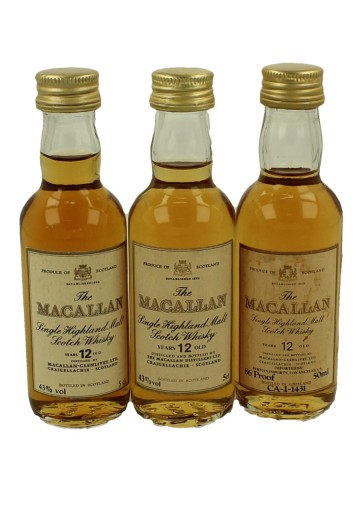 MACALLAN  miniature 12yo 3x 5cl  OB