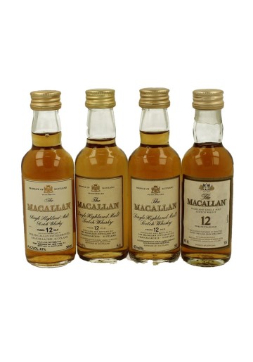 MACALLAN  miniature 12yo 4x 5cl  OB