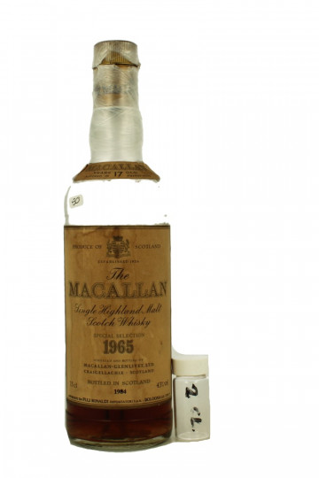 Macallan    SAMPLE 17 Years old 1965 2cl 43% OB  - SAMPLE 2 CL AMAZING WHISKY  !!!! IS NOT A FULL BOTTLE BUT SAMPLE