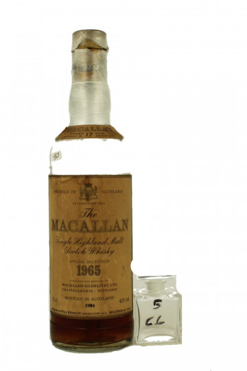 Macallan    SAMPLE 17 Years old 1965 5cl 43% OB  - SAMPLE 5 CL AMAZING WHISKY  !!!! IS NOT A FULL BOTTLE BUT SAMPLE