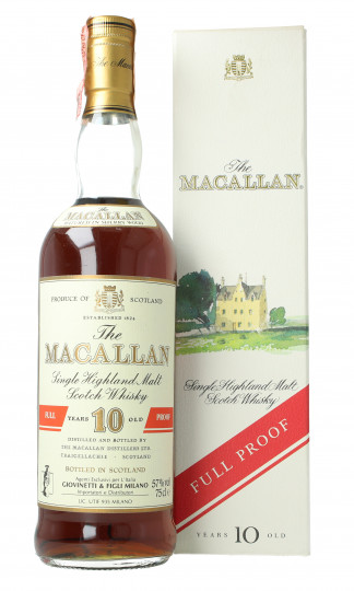 Macallan Speyside  Scotch Whisky 10 Year Old - Bot. in The 80's 75cl 57% Full Proof -