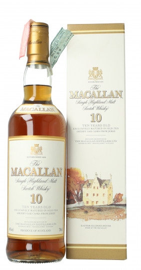 Macallan Speyside Scotch Whisky 10 Year Old Bot in The 90's early 2000 70cl 40% OB-