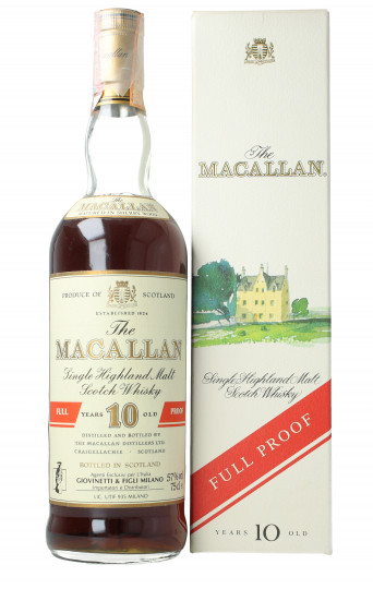 Macallan Speyside  Scotch Whisky 10 years old Bot 80's 75cl 57% OB-FULL PROOF