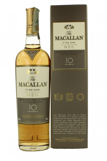 Macallan Speyside Scotch Whisky 10 Years Old Pre 2007 70cl 40% Ob- Fine oak