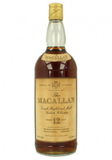 Macallan Speyside  Scotch Whisky 12 year Old 12 - Bot. in The 70's 1 litre 43%