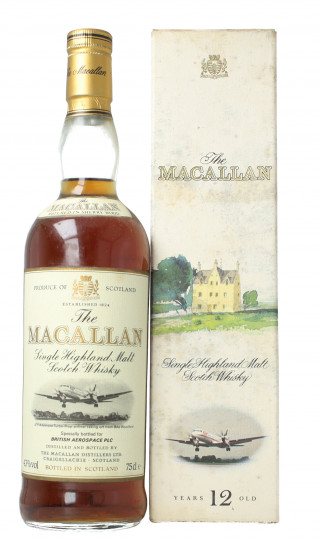 Macallan Speyside  Scotch Whisky 12 Year old 75cl 43% OB-  British Aerospace