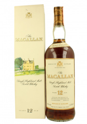 Macallan Speyside  Scotch Whisky 12 Year Old - Bot.80's 1 litre 43% OB