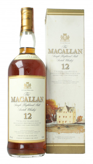 Macallan Speyside  Scotch Whisky 12 Year Old - Bot. in The 90's 100cl 43% OB