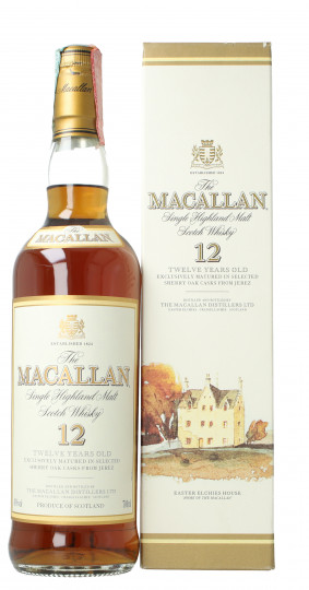Macallan Speyside Scotch Whisky 12 Year Old Bot in The 90's early 2000 70cl 40% OB-