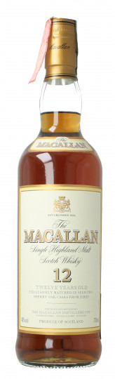 Macallan Speyside Scotch Whisky 12 Year Old Bot in The 90's early 2000 70cl 40% OB-