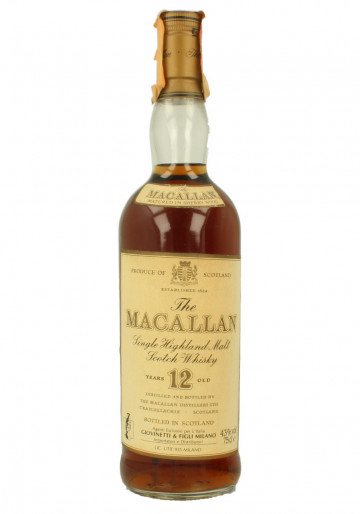 Macallan Speyside  Scotch Whisky 12 Years Old 1980 Circa 75cl 43% OB - Giovinetti import