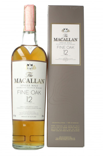 Macallan Speyside Scotch Whisky 12 Years Old early 2000's -2010 70cl 40% Ob- Fine  oak