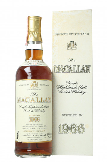 Macallan Speyside  Scotch Whisky 18 Year old 1966 75cl 43% OB-