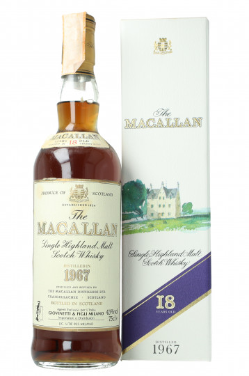 Macallan Speyside  Scotch Whisky 18 Year old 1967 75cl 43% OB-