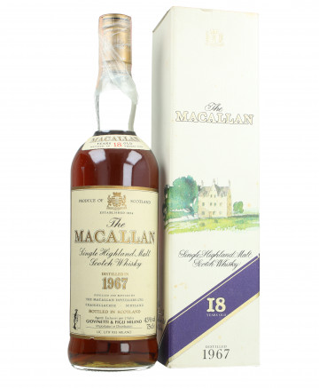 MACALLAN  Speyside Scotch Whisky 18 year old 1967 75cl 43% OB Giovinetti Import