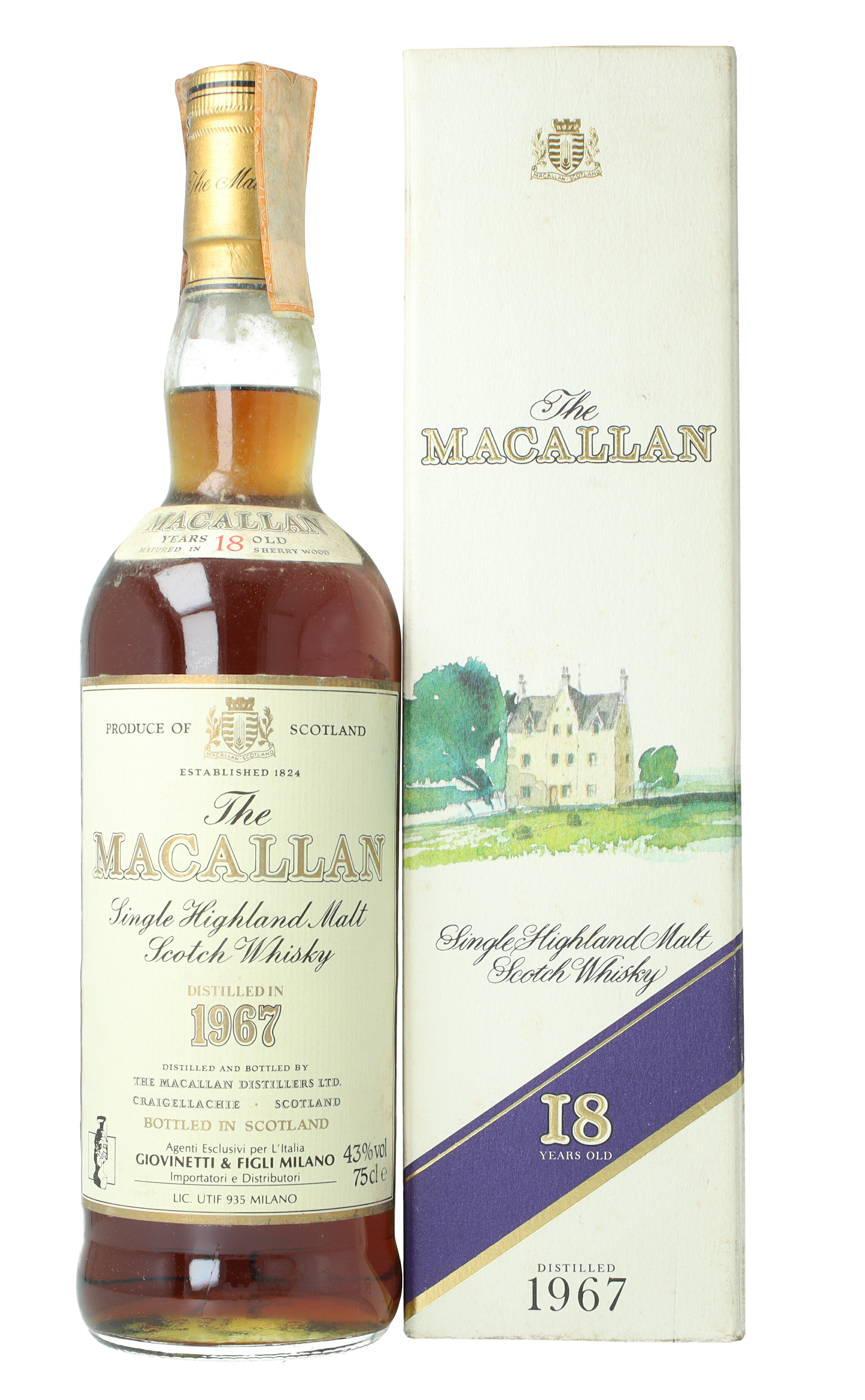 Macallan Speyside Scotch Whisky 18 Year Old 1967 75cl 43% OB