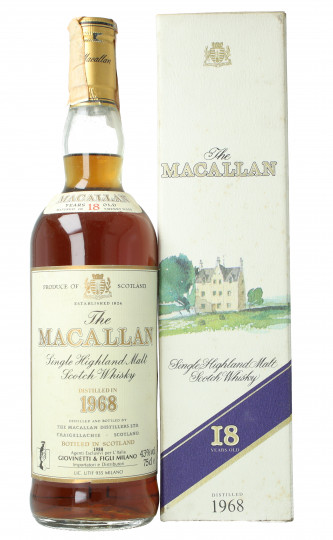Macallan Speyside  Scotch Whisky 18 Year Old 1968 1988 75cl 43% OB-