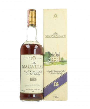 MACALLAN  Speyside Scotch Whisky 18 year old 1969 1988 75cl 43% OB- Giovinetti Import