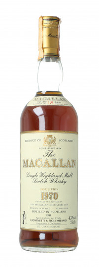 Macallan Speyside Scotch Whisky 18 year old 1970 75cl 43% OB- No Box