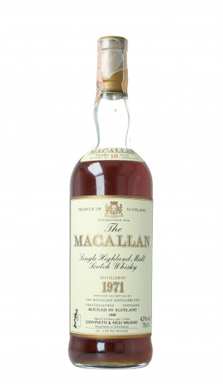 Macallan Speyside  Scotch Whisky 18 Year old 1971 1989 75cl 43% OB-