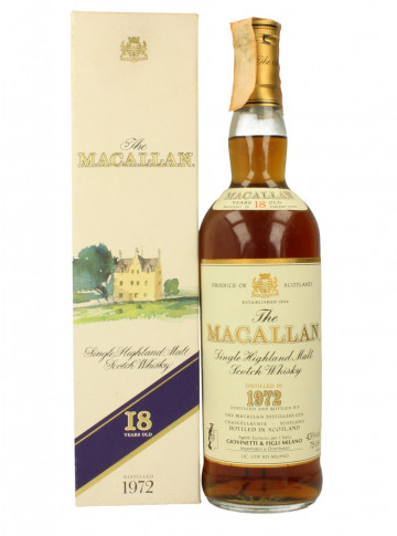 Macallan Speyside  Scotch Whisky 18 Year old 1972 75cl 43% OB-Giovinetti import
