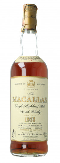 Macallan Speyside Scotch Whisky 18 year old 1973 75cl 43% OB- No Box