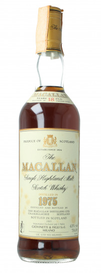 Macallan Speyside Scotch Whisky 18 year old 1975 70cl 43% OB- No Box