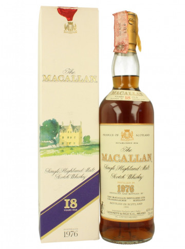 Macallan Speyside  Scotch Whisky 18 year old 1976 70cl 43% OB  - Giovinetti import