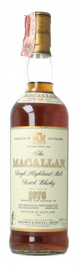 Macallan Speyside Scotch Whisky 18 year old 1976 70cl 43% OB- No Box