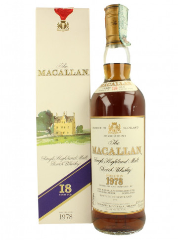 MACALLAN  Speyside Scotch Whisky 18 year old 1978 70cl 43% OB - Giovinetti import