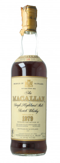 Macallan Speyside Scotch Whisky 18 year old 1979 70cl 43% OB- No Box
