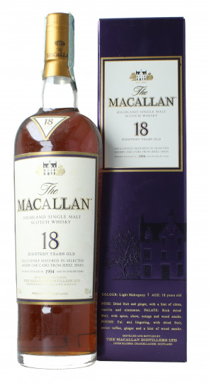 Macallan Speyside Scotch Whisky 18 year old 1994 70cl 43% OB- no box