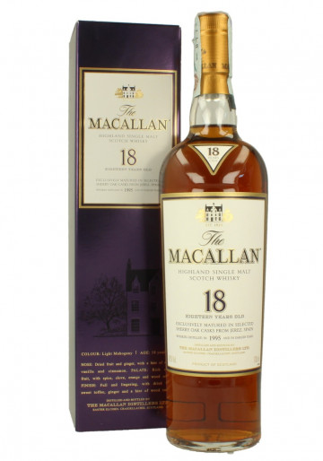 Macallan Speyside Scotch Whisky 18 Year Old 1995 70cl 43% OB- Sherry cask