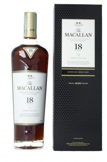 Macallan Speyside  Scotch Whisky 18 year old 70cl 43% OB- 2020 Sherry cask