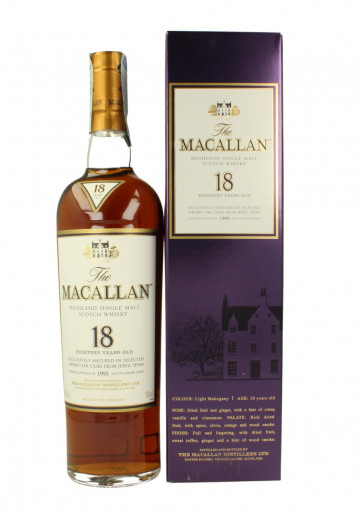 Macallan Speyside  Scotch Whisky 18 Years Old 1995 70cl 43% OB-Sherry Cask