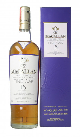 Macallan Speyside Scotch Whisky 18 Years Old early 2000's 70cl 43% Ob- Fine  oak