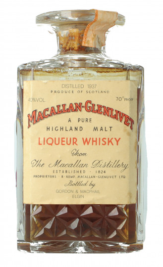 Macallan Speyside Scotch Whisky 1937 - Bot.70's-80's 75cl 40% Gordon MacPhail  -