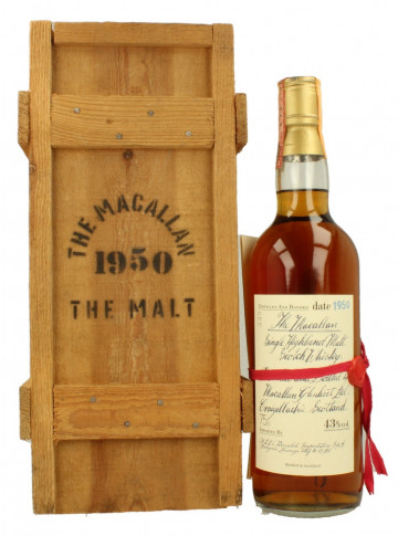 MACALLAN  Speyside Scotch Whisky 1950 Bot in The 80's 75cl 43% OB-Rinaldi import Red stripes