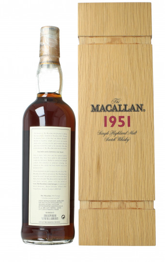 Macallan Speyside  Scotch Whisky 1951 2001 70cl 48.8% OB- Fine & Rare