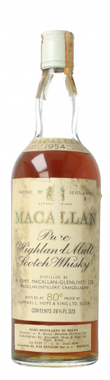 Macallan Speyside Scotch Whisky 1954 75cl 46% OB- No Box
