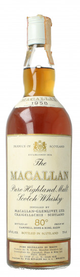 Macallan Speyside Scotch Whisky 1958 75cl 46% OB- No Box