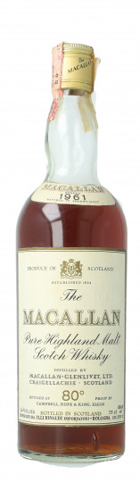 Macallan Speyside Scotch Whisky 1961 75cl 46% OB- No Box