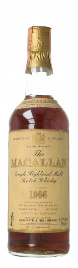 Macallan Speyside Scotch Whisky 1966 75cl 43% OB- No Box