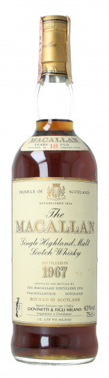 Macallan Speyside Scotch Whisky 1967 75cl 43% OB- No Box