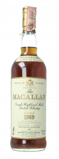 Macallan Speyside Scotch Whisky 1969 75cl 43% OB- No Box